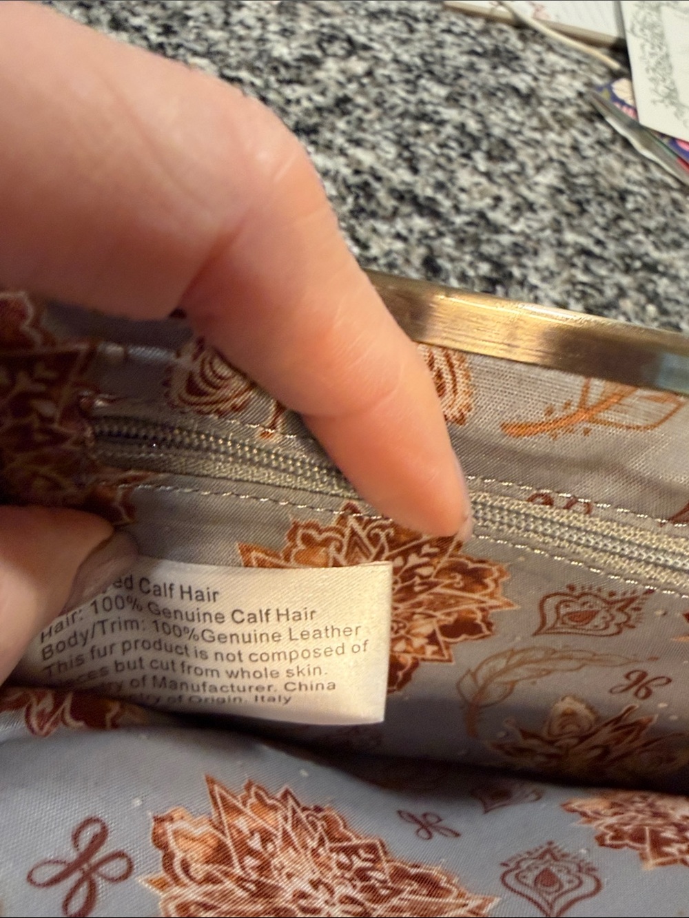 Hobo Lauren calf Hair leather wallet/clutch - Picture 5 of 8